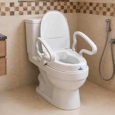 RP Toilet Raiser Adjustable with Arm Rest